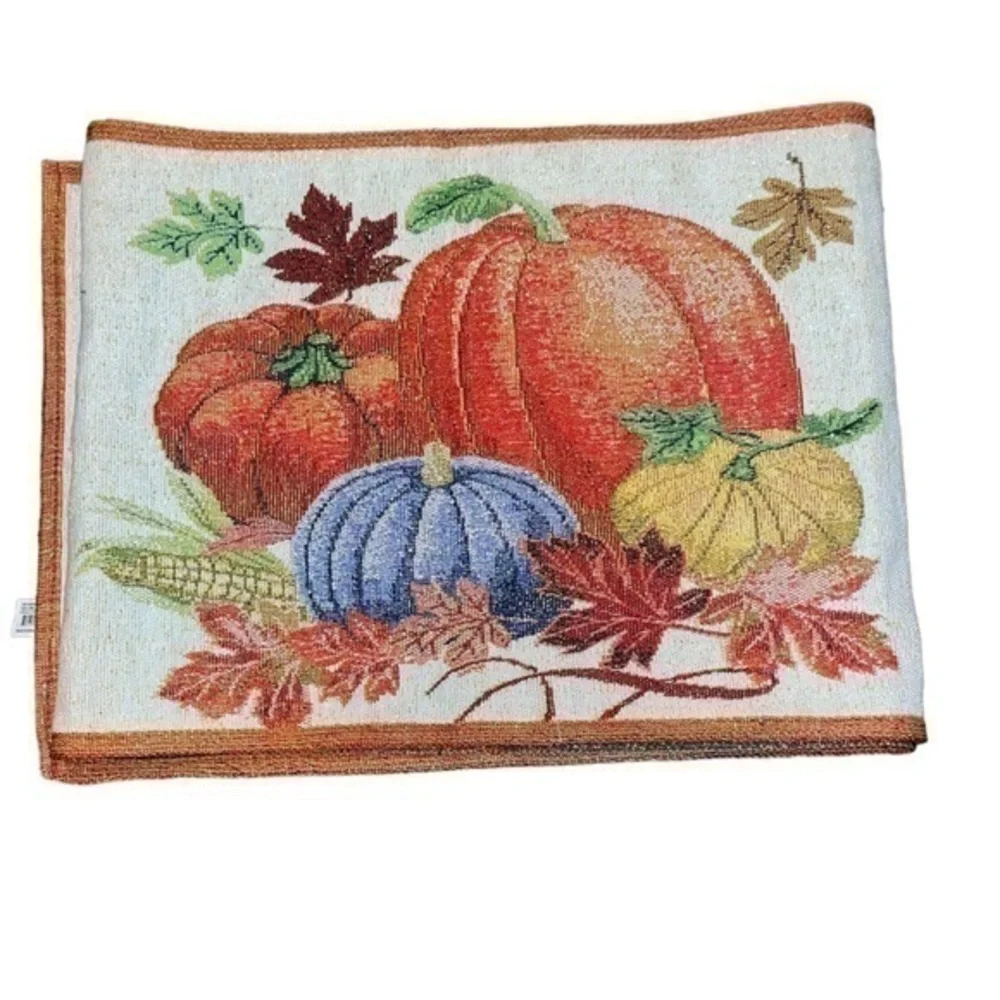 Fall Table Runners Pumpkin Thanksgiving Festive